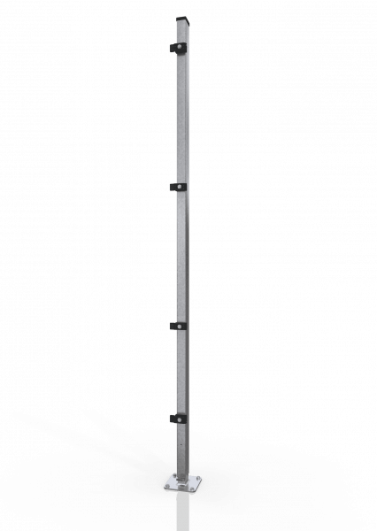 Poteau de ligne de la cloison grillagée pour data center ECONFENCE® BASIC LINE ZINC 60x40x2400MM