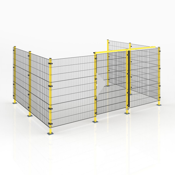 Protection des machines, système modulaire ECONFENCE® BASIC LINE 3000x4000 Porte coulissante