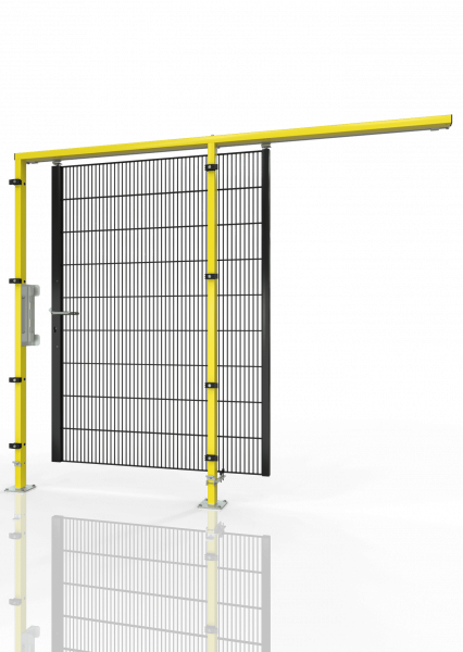 Porte coulissante pour la protection des machines ECONFENCE® BASIC LINE BT01 1200x2000 RAL1021-9005