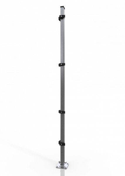 Poteau d'angle universel de la cloison grillagée pour data center ECONFENCE® BASIC LINE ZINC 60x40x2000MM